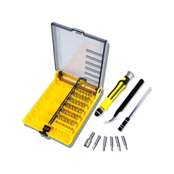 Jeu de 45 embouts de tournevis, réparation de précision 45 en 1 Kit de tournevis de précision Portable ménage professionnel multifonctionnel 