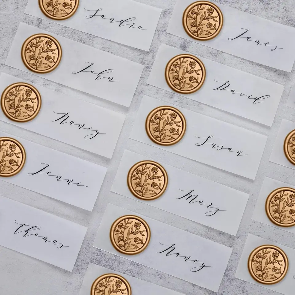 Wax Seal Stickers Rose Wedding Invitation Envelope Seals - View #14