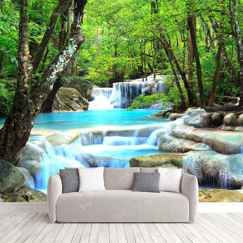 

Wall Mural Nature Scenery Rain Forest Wallpaper Living Room Jungle Extra Large Fabric Wallcoverings Bedroom Art Decor Paintings