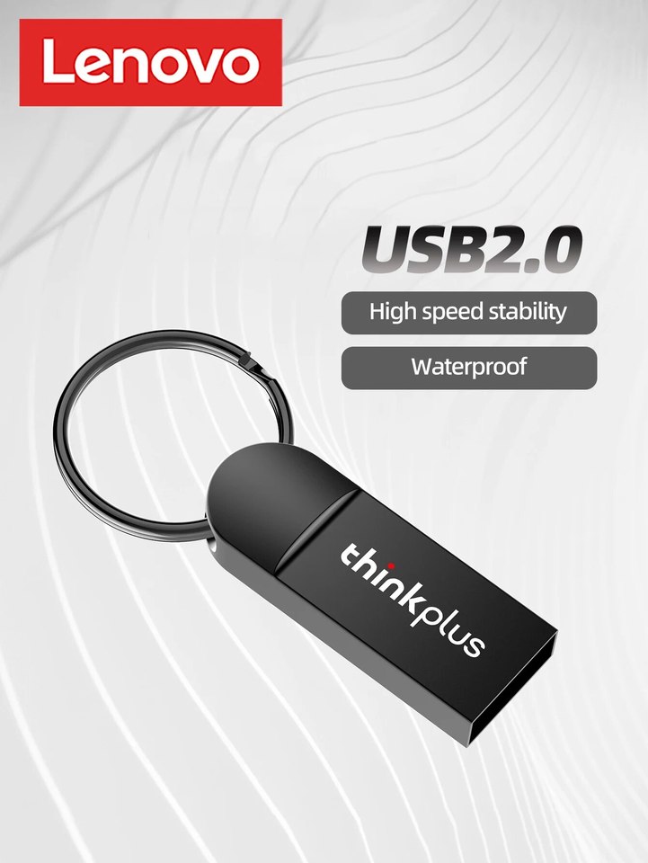 Lenovo 64GB Flash Drive 64GB USB Flash Drive Thumb Drive Zip Drive USB 2.0 Memory Stick USB Drive with Keychain