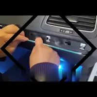 Автомобильное окружающее освещение RBG 64-цветное акриловое светодиодное окружающее освещение для автомобиля. Волоконно-оптическое украшение интерьера. Атмосферная лампа 18 в 1 светодиодная лампа.