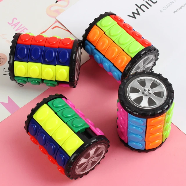 Creative 3D Rotating Sliding Rubik's Cube Color Tower Decompression Puzzle Rubik's Cube Child Puzzle Toy Parent-child Prop Gift 6