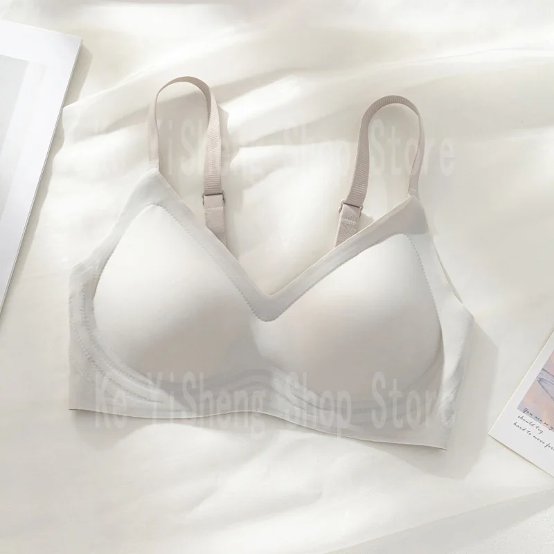 Small breast seamless bra Women's small breast push-up comfortable non-underwire soft support closed breast bra