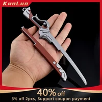 22cm Yasuo Flurry Wind Sword Western Cowboy Katana Lol Game Peripheral Cosplay Prop Mteal Ninja Samurai Knife Boys Toys Gift 1