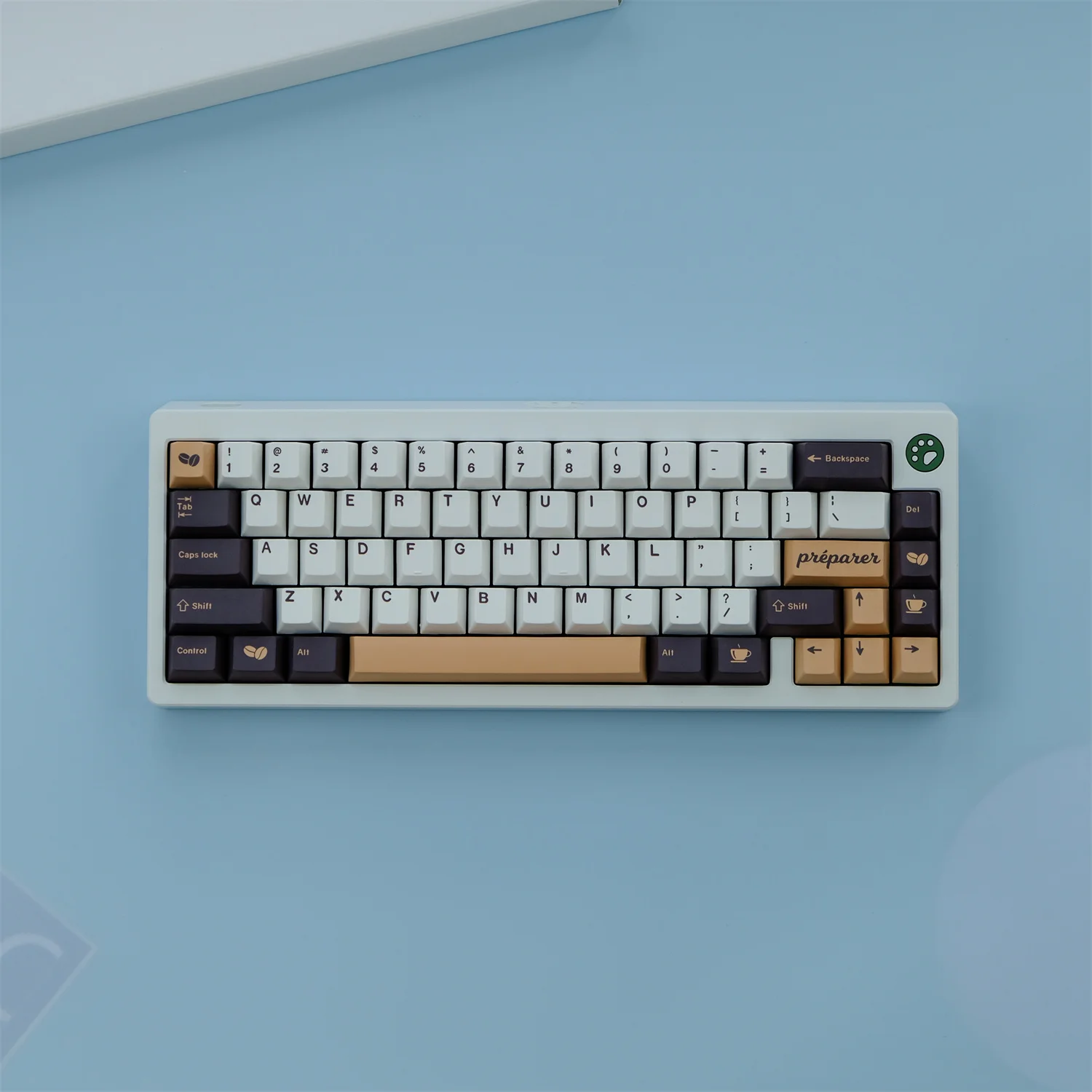 Gmk Cafe Keycaps Grupo Pbt Sublimação de Corante Perfil Cereja Keycap para Keychron q1 q2 Anne Gh60 Gk64 Poker Ikbc 129 Chaves