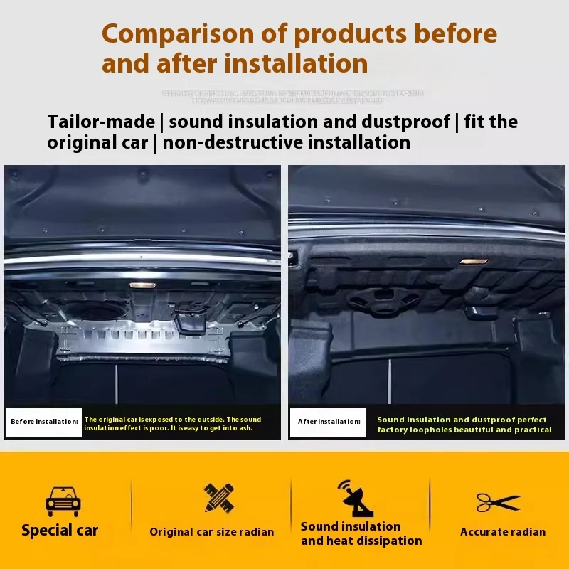 For Toyota Camry -24 Spare Wheel Drawer Sound Insulation Cotton Trunk Heat Insulation Foam Flame Retardant Sound