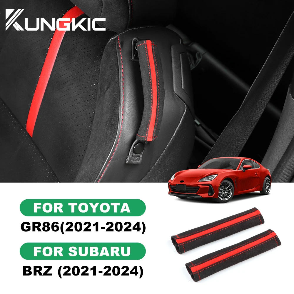 Top Suede For Subaru BRZ Toyota GR86 2012-Car Seat Back Belt Car Interior LHD RHD Accessories