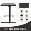 Electric Glass Standing Desk with Touch Control, Dual Motor Height Adjustable Desk with Drawer,Wireless Charging and 3 USB Ports 3