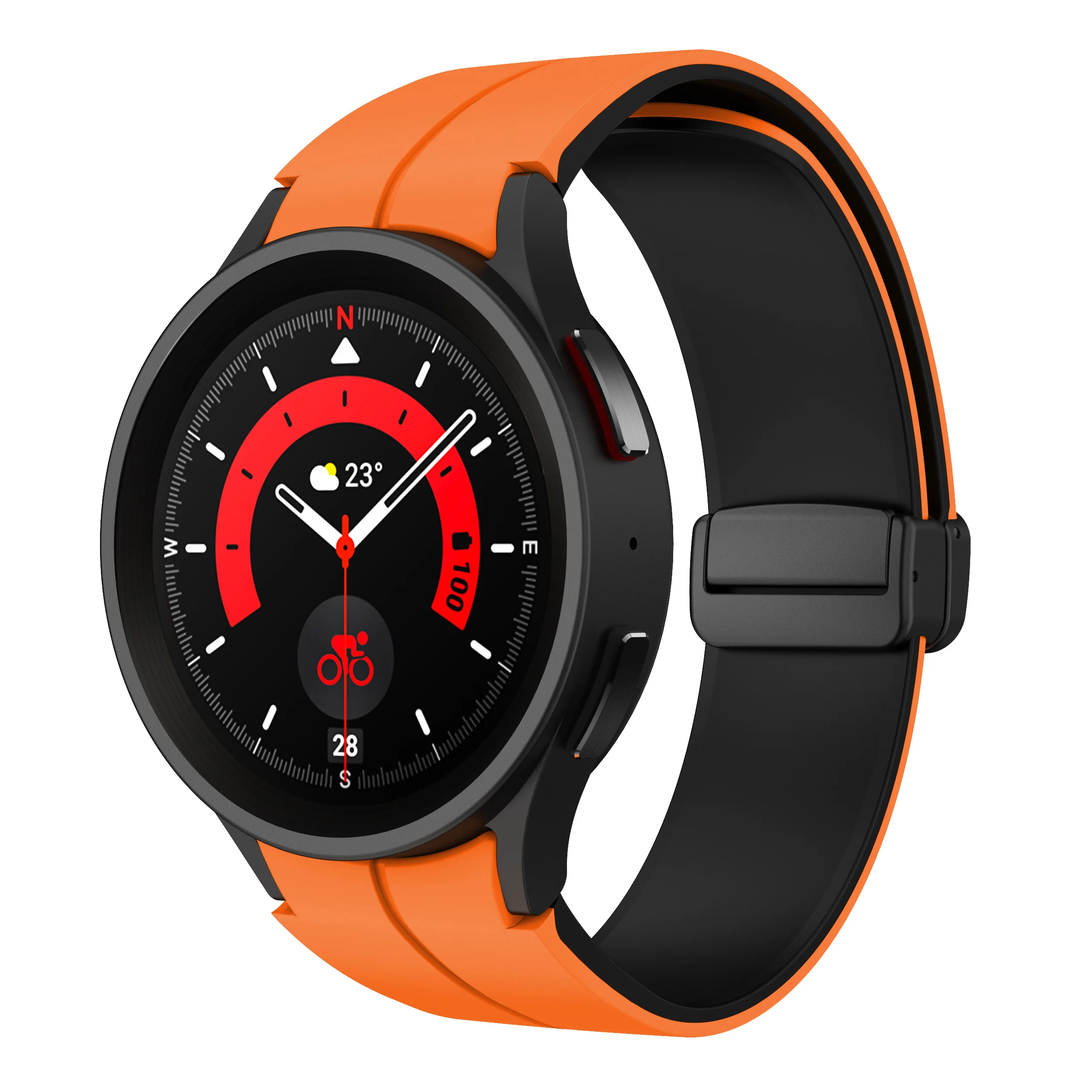 

Magnetic D Buckle Silicone Strap for Samsung Galaxy Watch 6 5 4 Series No gpas silicone band for galaxy watch 6 Classic 47 43mm