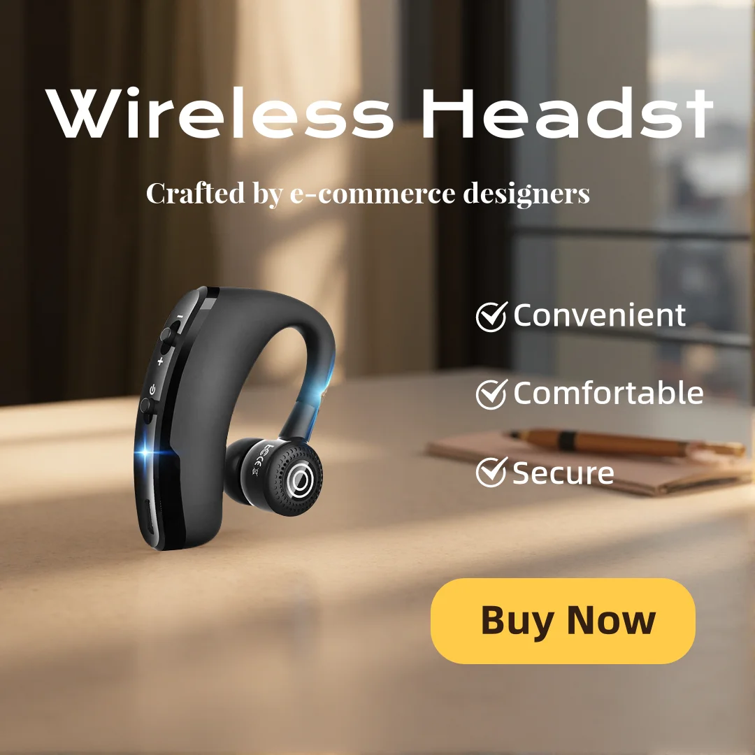 Hands-Free Bluetooth Earphone with Ear Hook