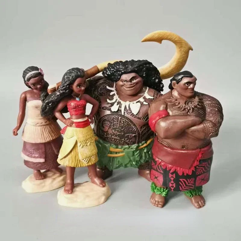 Moana Maui Chief Tui Sina Heihei Tala Action Figures Collectible