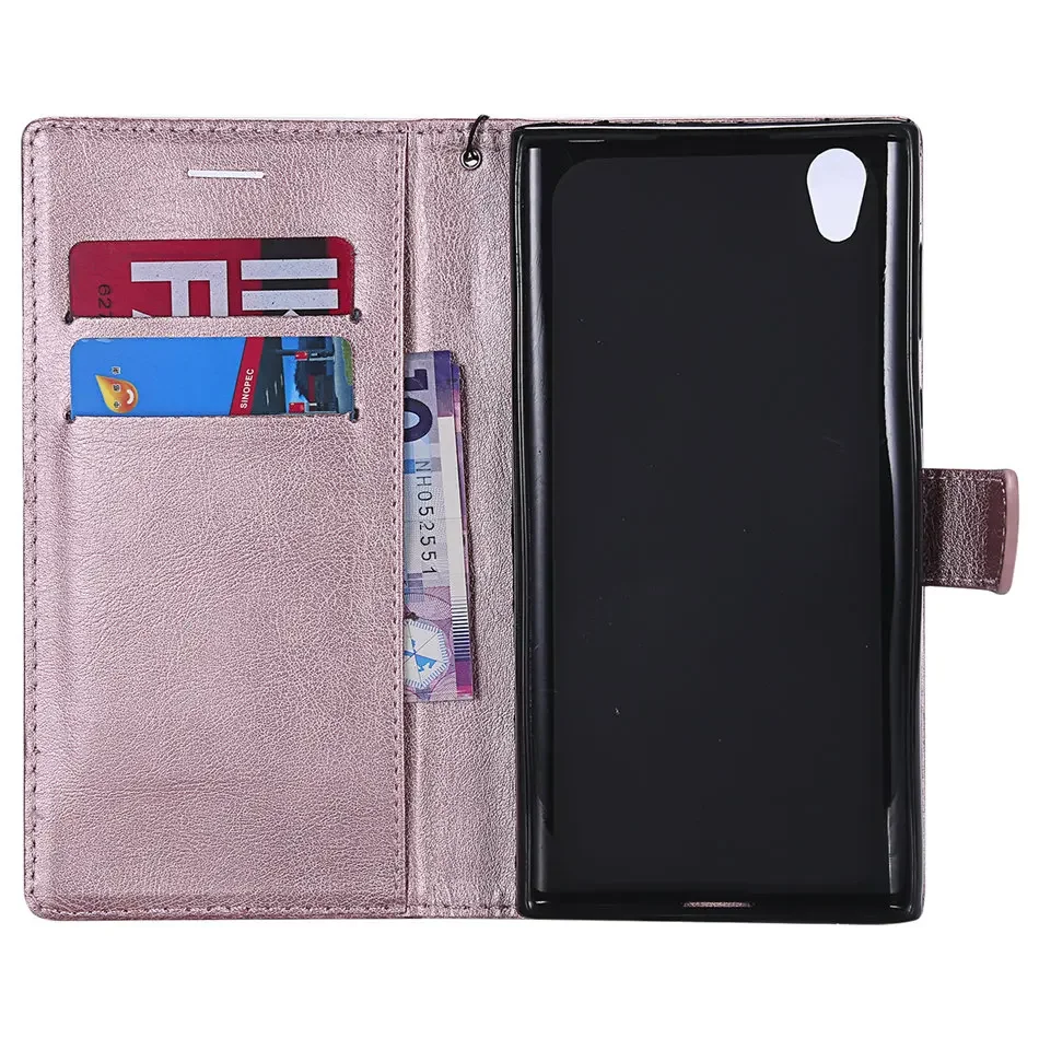 Simple Solid Color Case For Sony Xperia 1III 5III 10III 1 5 10 V IV III II 2 8 1V 5V 10V Card Wallet Men Lady Phone Cover P06E