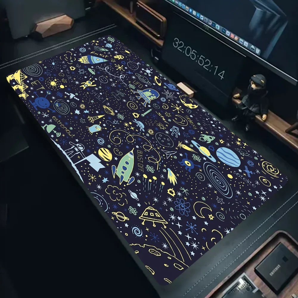 Space Ufo And Many Planets My Favorite Office Mice Gamer Soft Mouse Pad Size For Game Keyboard Pad 6