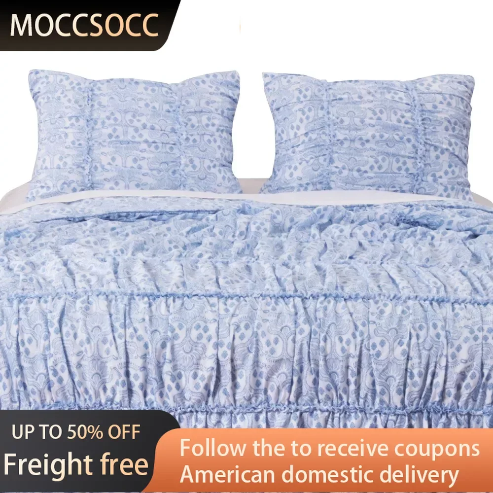 

Helena Ruffle Quilt Set Freight Free Warm Winter Duvet Double Quilts With Free Shipping Bed Cover Luxury Brand Goose Down Duvets
