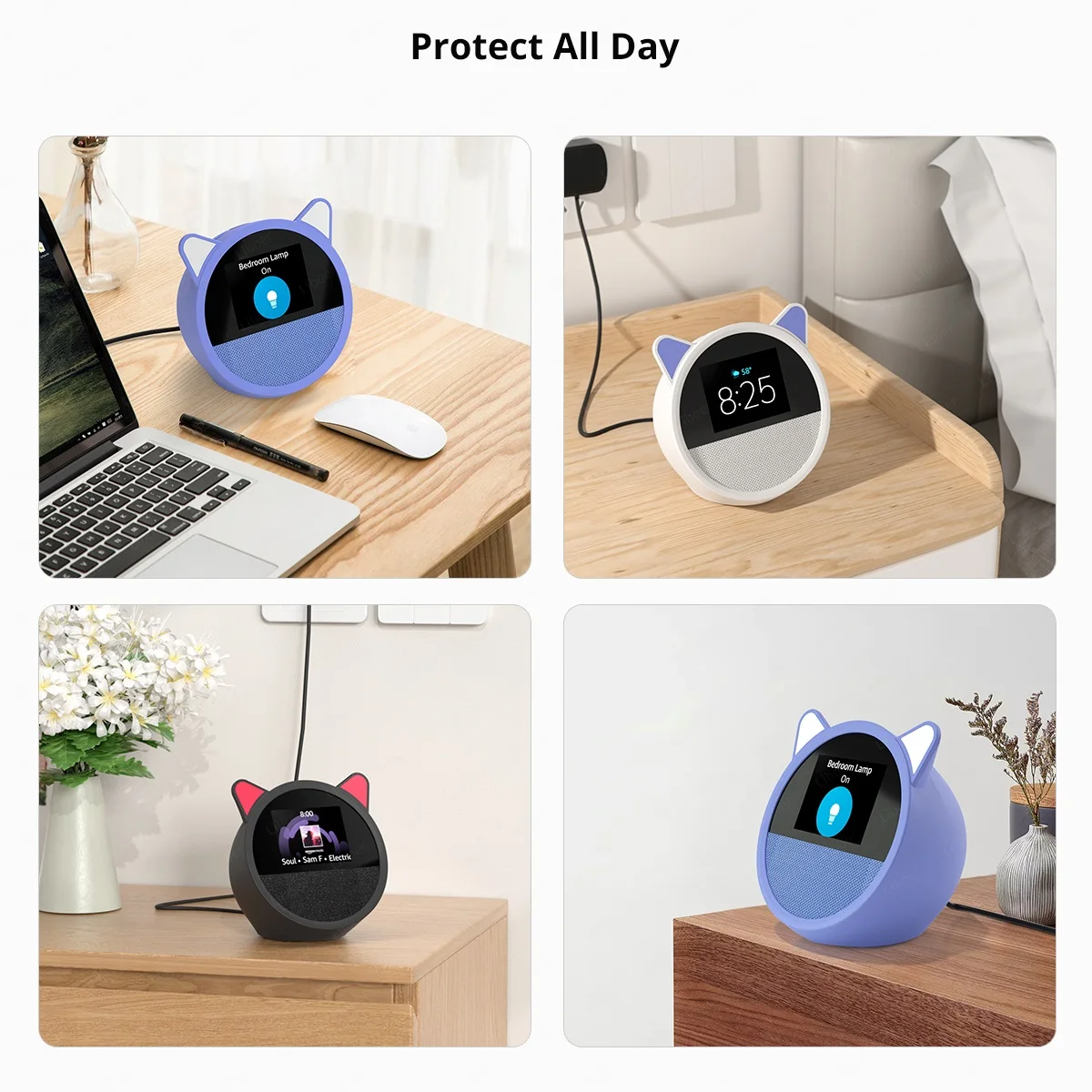 Durable Silicone Waterproof Shockproof Protective Sleeve and Dust Cover for Smart Speaker Assistant