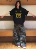 American High Street Trendy Brand Pure Cotton ort Sve Women's T-irt Summer 2025 Design Loose Lazy Sle f Sve Top