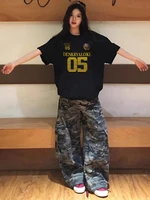 American High Street Trendy Brand Pure Cotton ort Sve Women's T-irt Summer 2025 Design Loose Lazy Sle f Sve Top