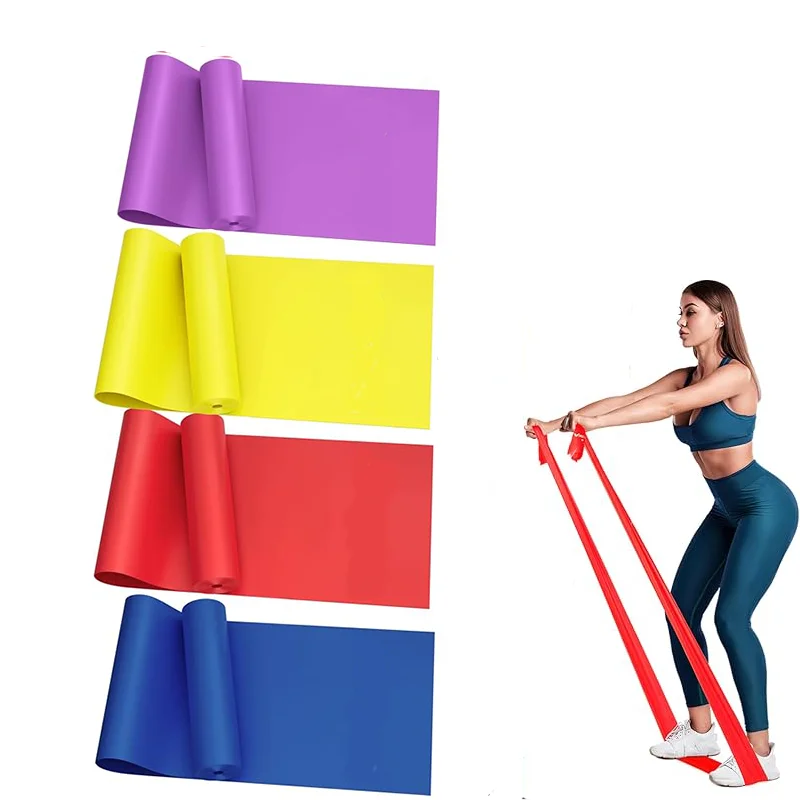 Four-Level Resistance Elastic Bands Set for Yoga, Pilates, and Strength Training