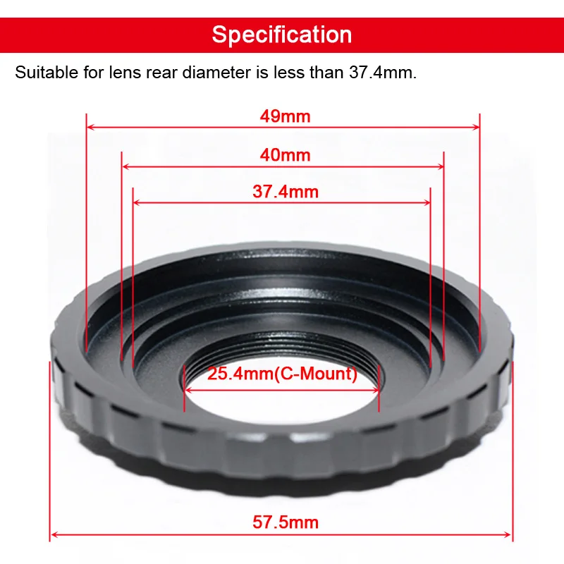 Adattatore Obiettivo C-Mount To M4/3 - Metallico, Per Messa A Fuoco Infinita - Foto 6