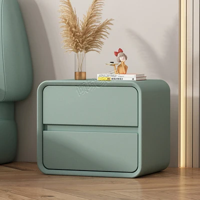 

Simple Bedside Table Free Installation Modern Style Solid Wood Comfortable Nightstands Storage Cabinet Hotel End Table
