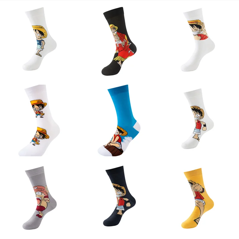 Cartoon Street Outdoor Funny Tony Tony Chopper Socks Luffy Cosplay Casual Sockins Unisex Design Harajuku Cotton Skarpetki Gift