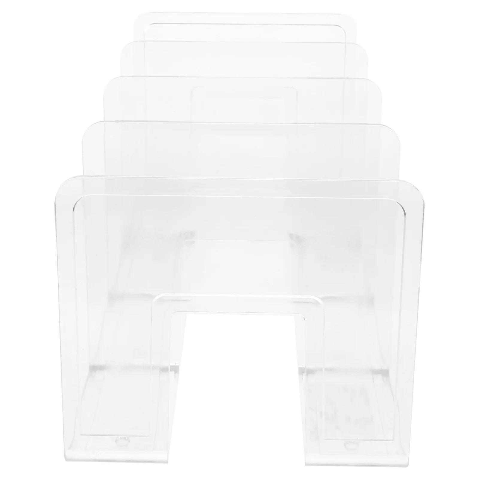 

Акриловый держатель для файлов, 4-секционный Настольный органайзер для файлов, вертикальная подставка для сортировки документов