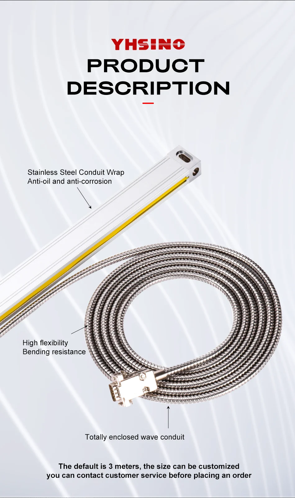 Linear Optische Abmessungen Skala Linie Optische Herrscher 5U 5V TTL für Drehmaschine Mühle CNC Maschinen 50 100 450 600 650 700 750 800 850 950 – Detail 6