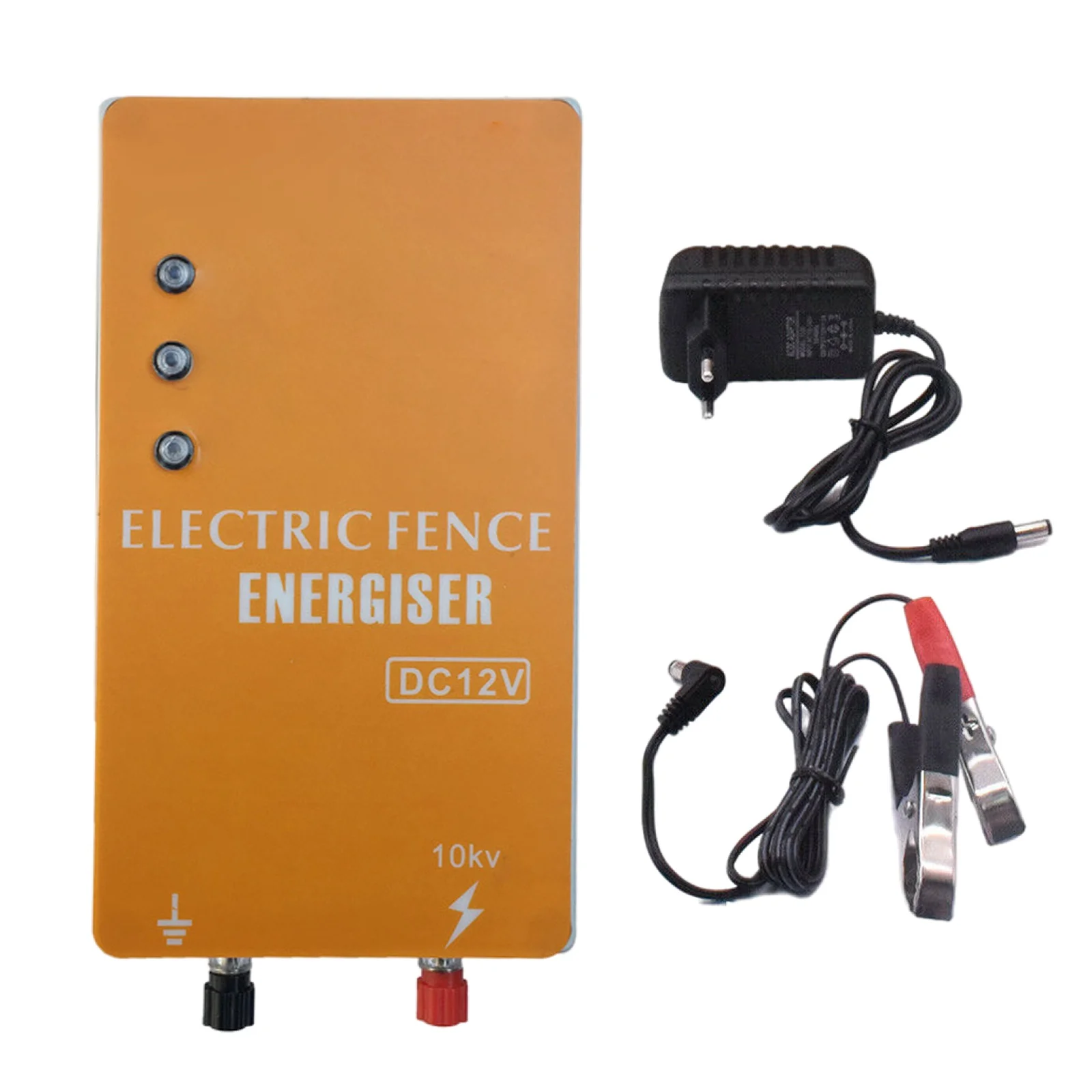 

DC 12V / AC 110V-240V Electric Fence Controller Energizer Charger For Animal Cattle Poultry Supplies pulse 10KV 0.5W