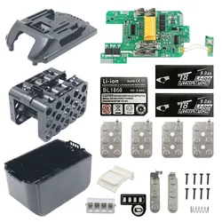 BL1890 Li-ion Battery Case PCB Charging Protection Circuit Board Shell Box BL1860-15 For Makita 18V 9.0Ah Sticker Label House