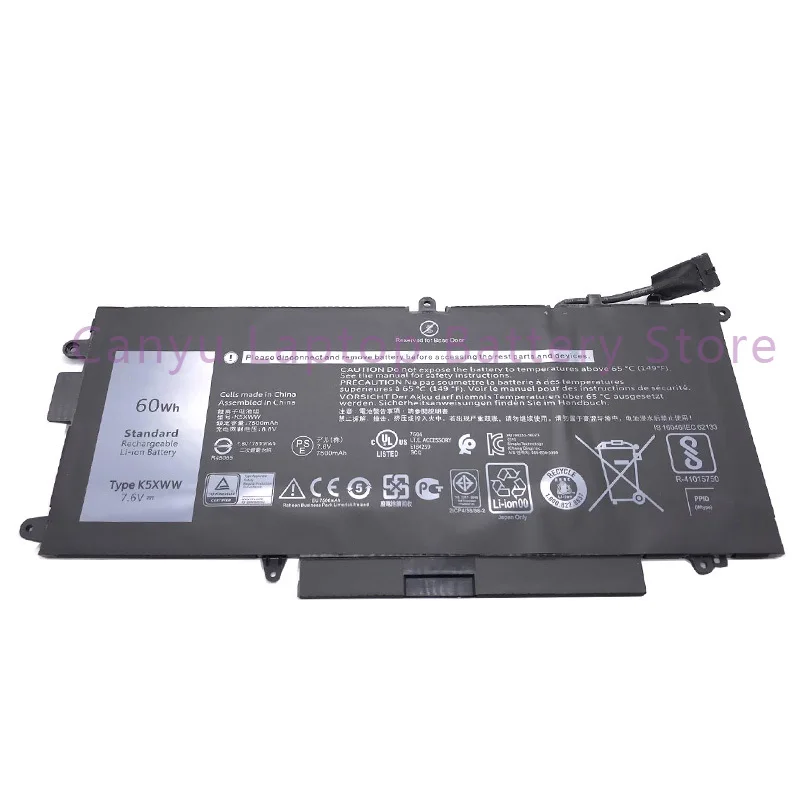 

Новый аккумулятор K5XWW для ноутбука Latitude 5289, 7389, 7390, 2 в 1, 71TG4, 725KY, N18GG, 7,6 В, 60 Вт/ч