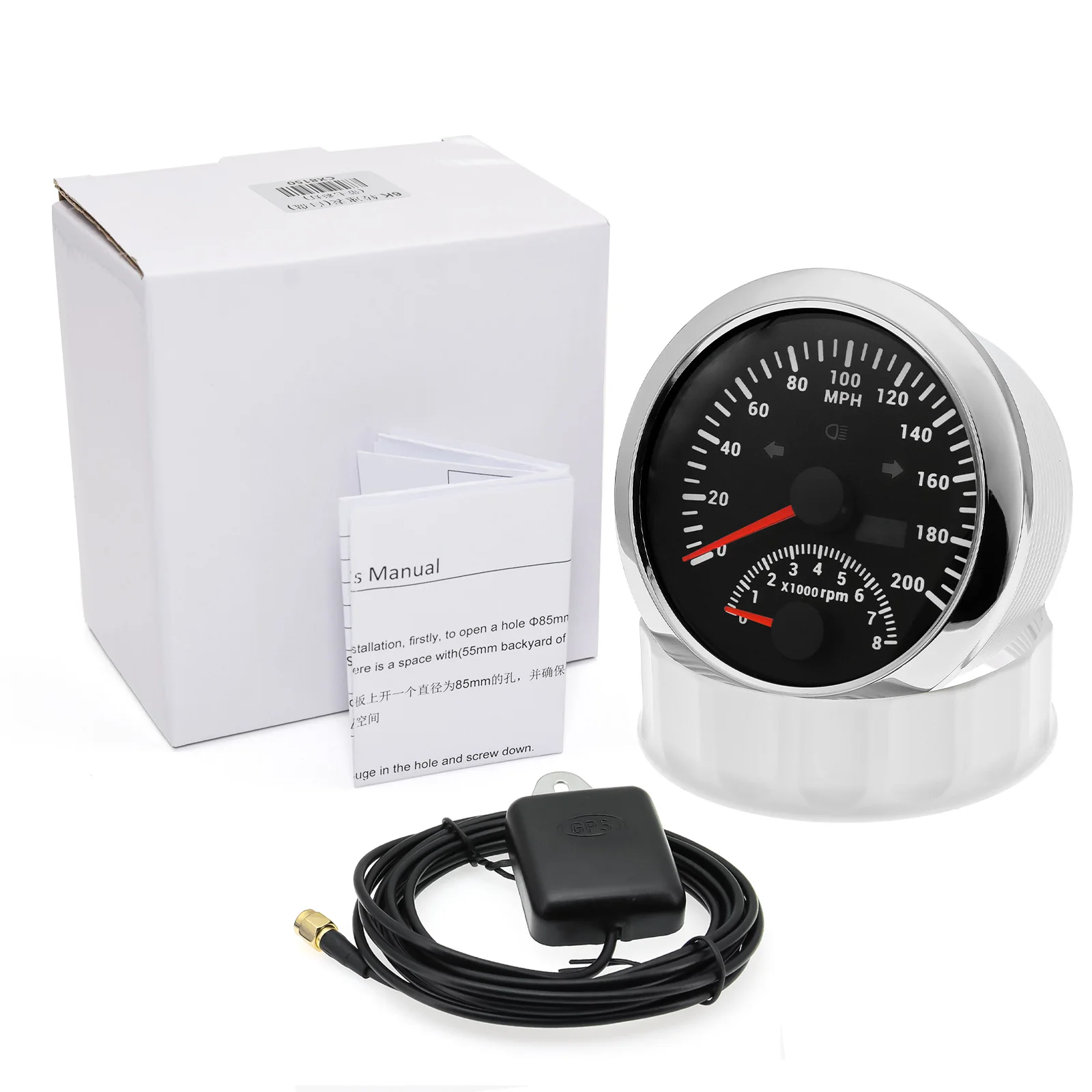 Tachimetro GPS Digitale, Indicatore velocità GPS 160 mph 0‑220Km/H