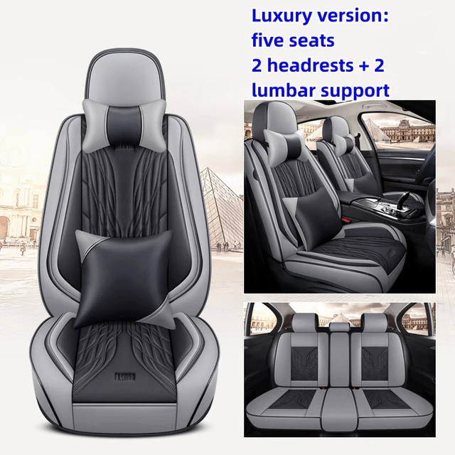 NEW Luxury Full Coverage Car Seat Cover Set Leather Car Seat