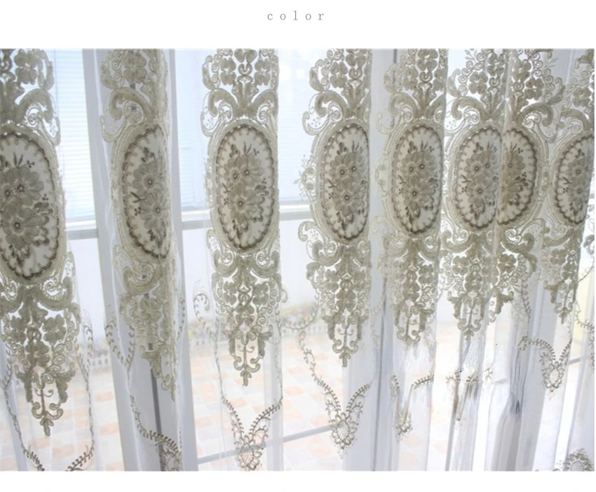 Interior Janela Decorativa, Sheer Cortina para Sala,