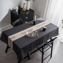 Proud Rose Ins Nordic Simple Waterproof Tablecloth Oilproof Square Rectangular Solid Color Printed Letters Polyester Modern Home Proud Rose Ins Nordic Simple Waterproof Tablecloth Oilproof Square Rectangular Solid Color Printed Letters Polyester Modern Home