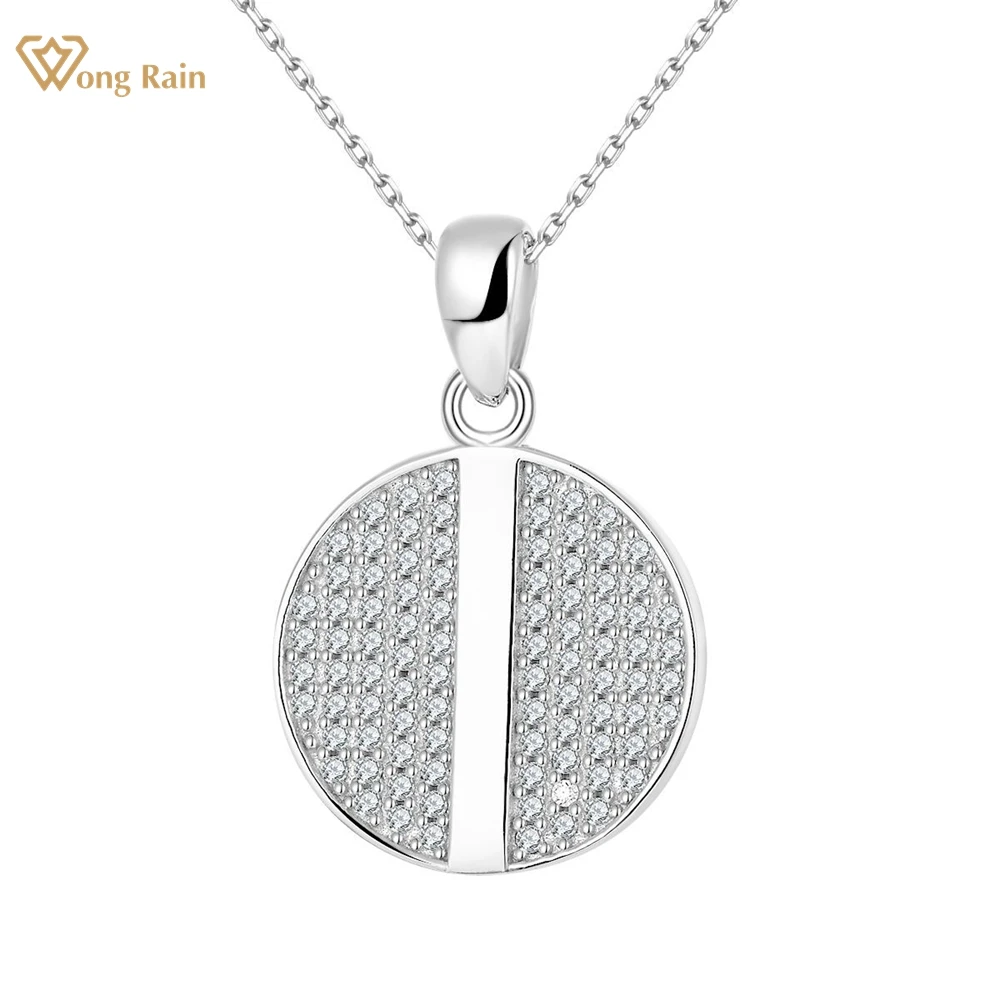 

Wong Rain 18K Gold Plated 925 Sterling Silver VVS1 3EX D Color Real Moissanite Full Diamonds Gems Pendant Necklace Jewelry GRA