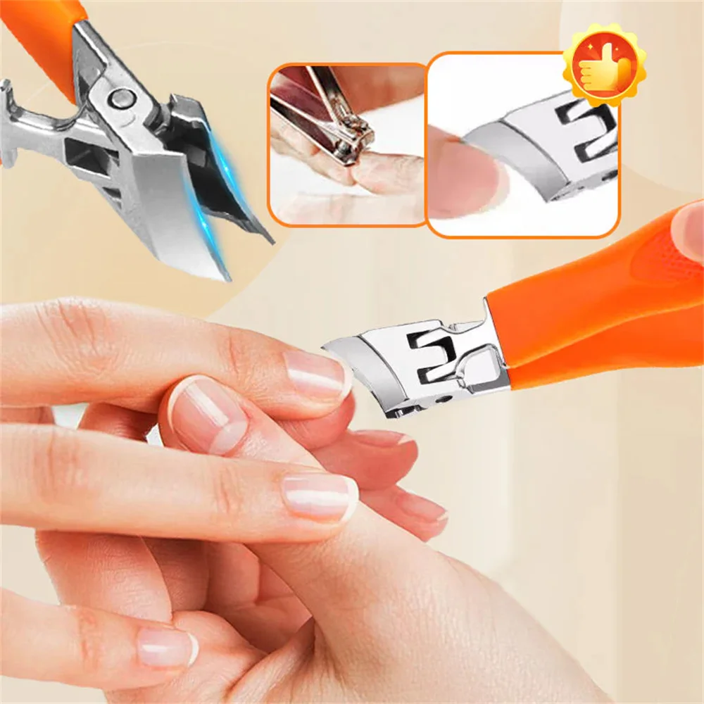 Wide Jaw Opening Anti-Splash Slanted Nail Clipper,pet nail clipper for Fingernail Toenail