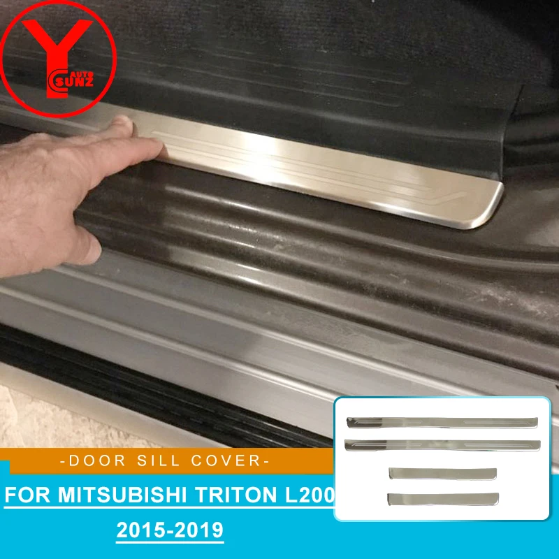 Door Sill Strip For Mitsubishi L200 Triton 2016 2017 2018 2019