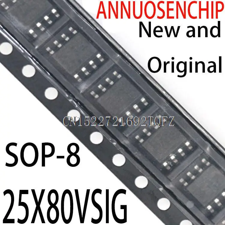 

5 шт./лот новые и оригинальные 25X80 25X80AVSIG SOP-8 25X80VSIG