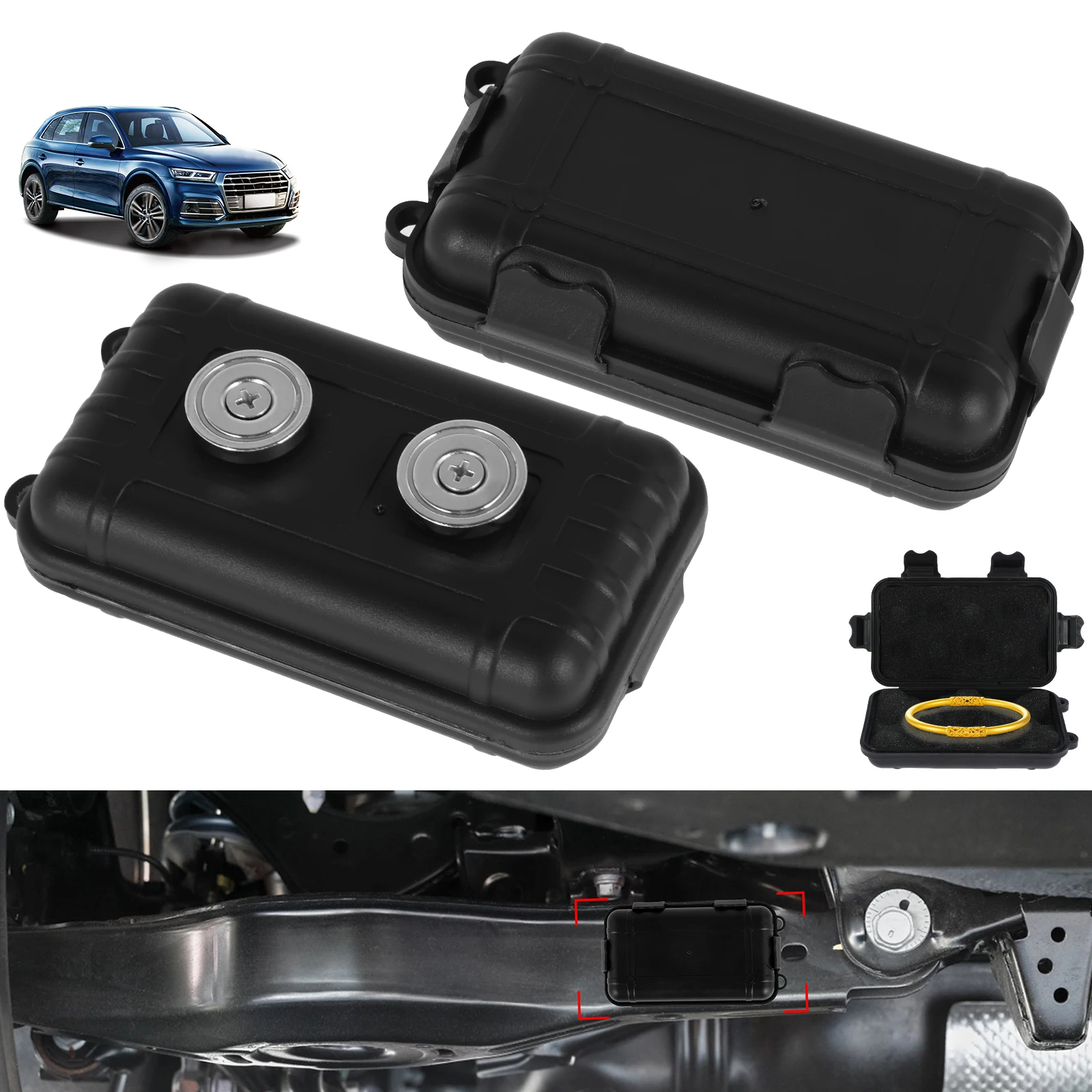 Waterproof Magnetic Key Holder Under Car with Strong Magnet