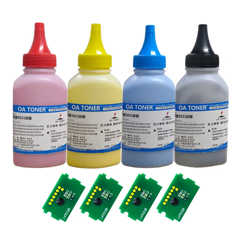 Toner Compatível com Ecosys P5021cdn P5021cdw Cores Conjunto para Chip M5521cdn M5521cdw pó de - Imagem 5