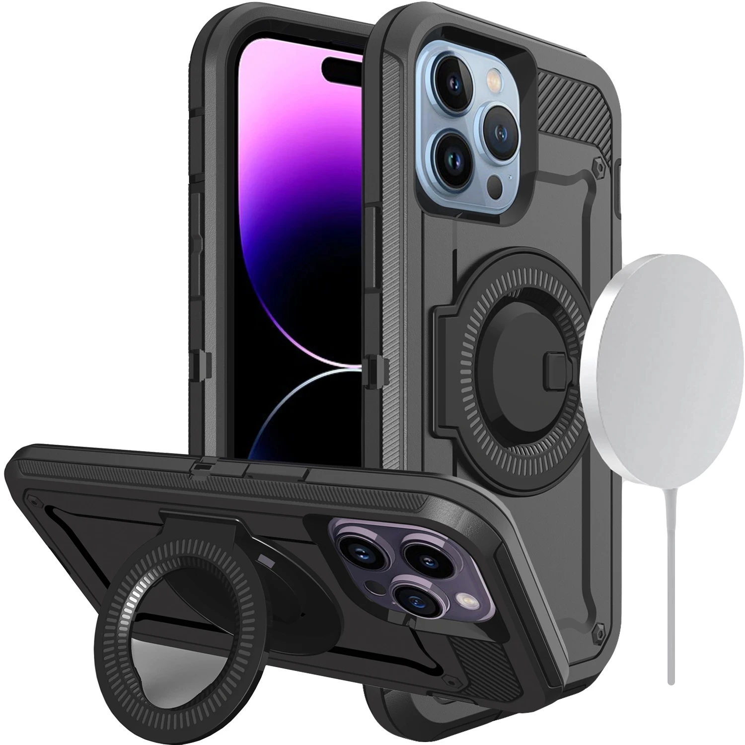 

Противоударный Магнитный чехол для iPhone 14 13 12 Pro Max