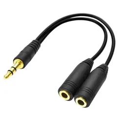 Premium 3.5mm Audio Stereo Y Splitter with Hi - Fi Sound Quality (Black)