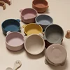 Food Grade Silicone Baby Feeding Bowl Cartoon Panda Infant Non-Slip Tableware For Toddler Dining Dishes BPA Free Baby Stuff 5