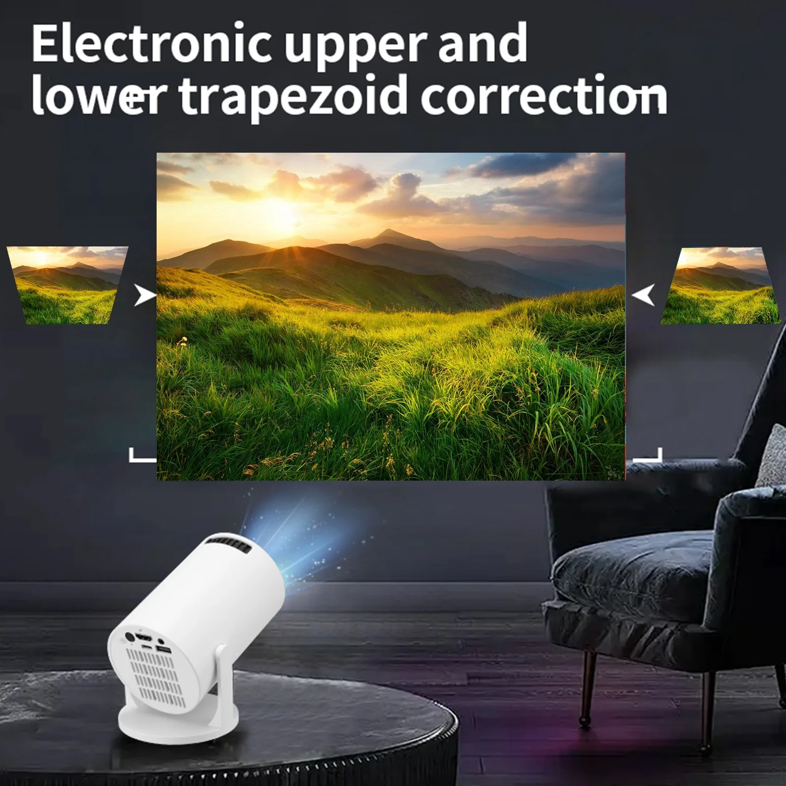 Proyector Portatil 1080P WiFi Bluetooth Auto Keystone 8000LM