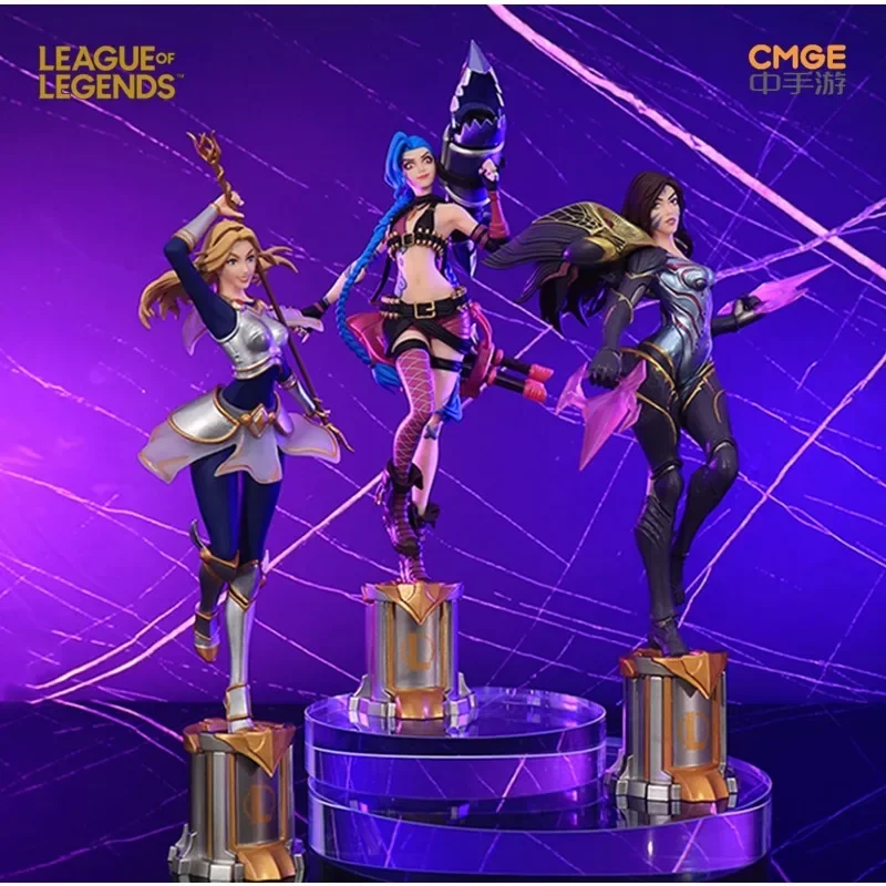 

League of Legends The Loose Cannon Jinx Kaisa Luxanna Crownguard Anime Game 3D Pen Desktop Decoration Action Figures Model