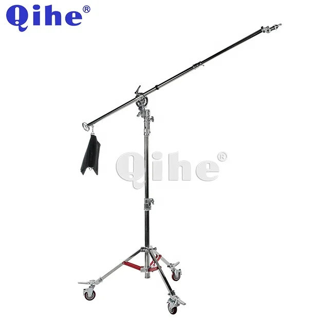 헤비 듀티 스테인리스 스틸 붐 라이트 스탠드, 스탠드 높이 93-172CM, 크로스바 145-245cm