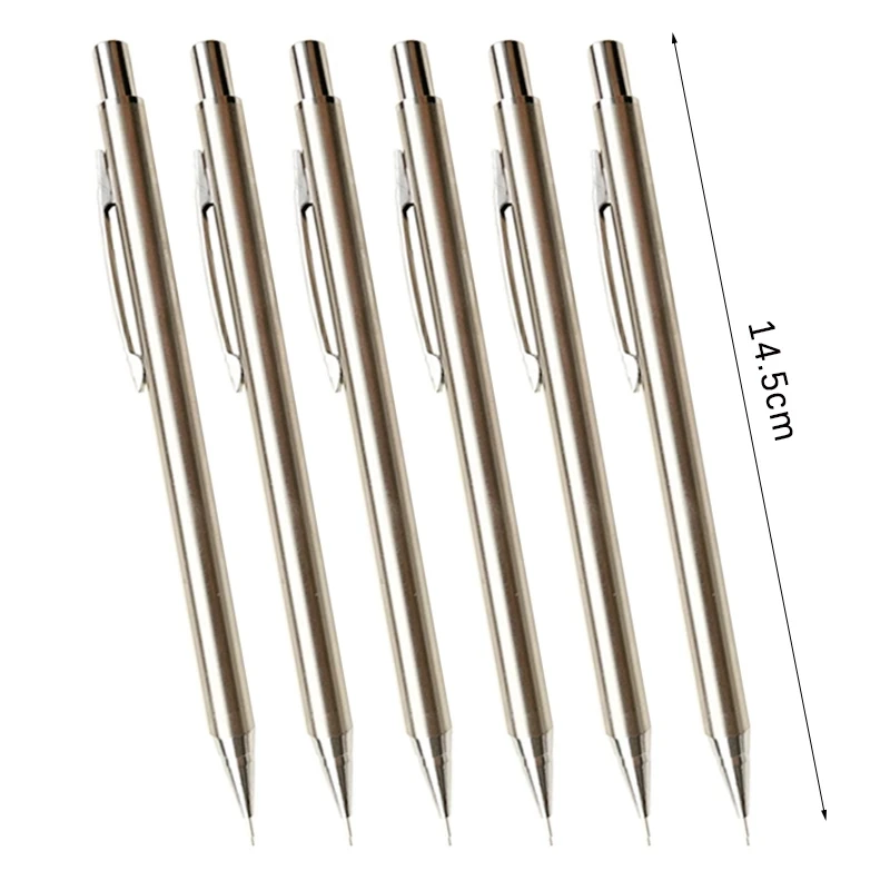 Mechanical Pencils 0.3/0.5/0.7/0.9/1.3/2.0mm Office School Writing Art Painting Tools Metal Automatic Creative Stationery