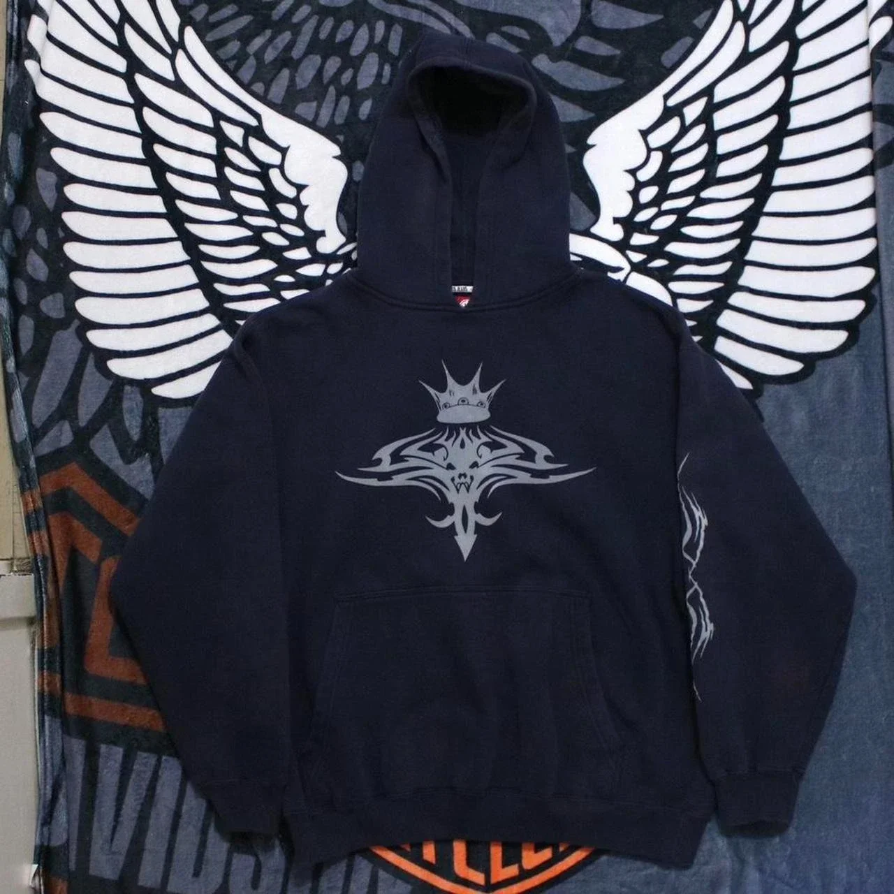 

Винтажный пуловер в стиле Харадзюку Y2K, шляпа супер даляня с готическим принтом, мужские и женские толстовки в стиле хип-хоп, модная повседневная Уличная одежда