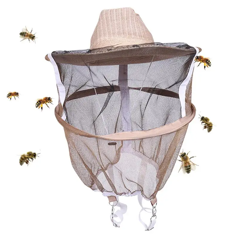 

Beekeeping Hat Breathable Beekeeper Beekeeping Cap Hat With High Visibility Veil Face Protection For Outdoor Bee