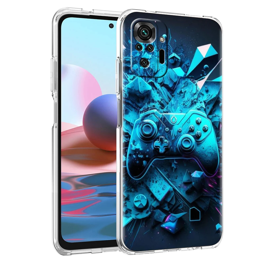 Game-Controller Grafik Transparente Handyhülle für Redmi 13C 12C 10C Note 13 12 11 11T K40 Gaming Plus Pro 4G 5G TPU Cover Shell – Detail 3